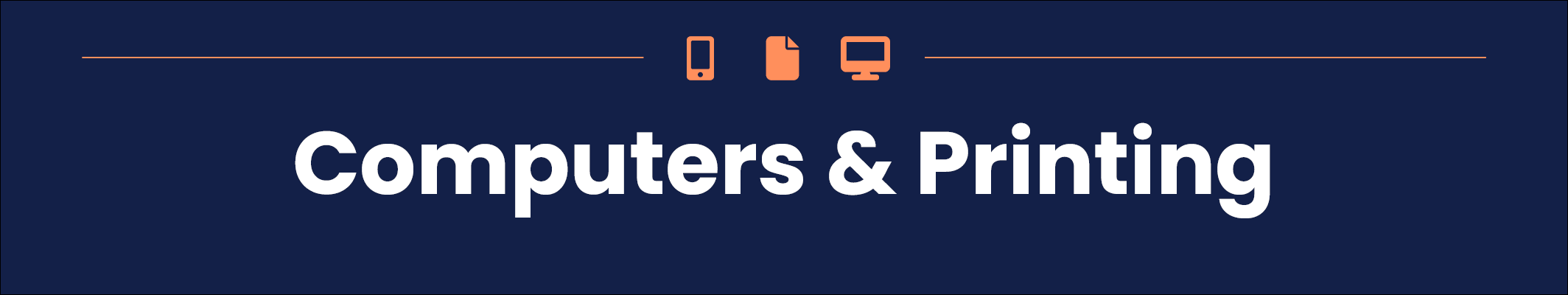 Computers and Printing Banner